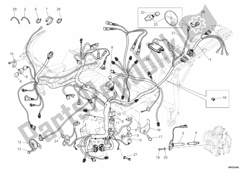 Todas las partes para Arnés De Cableado de Ducati Superbike 1098 R USA 2008